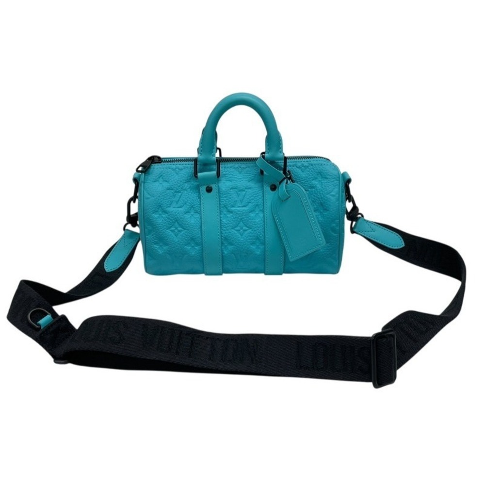 LOUIS VUITTON Bandouliere handbag Monogram Taurillon leather blue